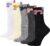 Zuimei 5 Pairs Cute Cat Socks 4-6.5, Soft Ladies Socks Multipack Cotton Colorful Cute Animal Sock Casual Novelty Crew Sock Present