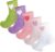 Zuimei 5 Pairs Girls Socks, Kids Crew Socks School Sport Girls Athletic Sock Cute Heart Cotton Socks Casual Stretchy Sock