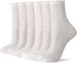 Zuimei 6 Pairs Women Ruffle Socks, Mesh Breathable Crew Socks, Cute Cotton Socks for Women Girls, UK 3-6/EU 35-40