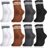 Zuimei 8 Pairs Ladies Socks Women Sports Socks Colorful Leisure Crop Sock Ankle Cotton Liners Athletic Sock for Sport gym Workout Daily Wear