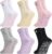 Zuimei 8 Pairs Women Ruffle Socks with Daisy Embroidery Patterns Frilly Socks for Women Girls Sport Walk Yoga, UK 4-7