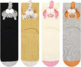 Zuimei Cat Gifts for Women Girls Cat Lovers,4 Pairs Cute Breathable Socks with Balls, Cotton Funny Socks for Women Birthday Gifts for Auntie Wife Besties Girlfriend