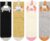 Zuimei Cat Gifts for Women Girls Cat Lovers,4 Pairs Cute Breathable Socks with Balls, Cotton Funny Socks for Women Birthday Gifts for Auntie Wife Besties Girlfriend
