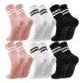 Zuimei Non-Slip Grip Socks for Pilates/Yoga UK 5-8 6 Pairs