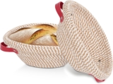 Zunmial Banneton Sourdough Bread Proofing Baskets, 2 Pack 9 inch Round with Liner&Cover, Cotton Rope Proofing Baskets for Sour Dough Bread Baking, Artisan Bread Making, Gifts for Women, Bakers