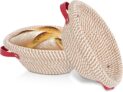 Zunmial Banneton Sourdough Bread Proofing Baskets, 2 Pack 9 inch Round with Liner&Cover, Cotton Rope Proofing Baskets for Sour Dough Bread Baking, Artisan Bread Making, Gifts for Women, Bakers