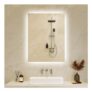 Zurehome LED Bathroom Mirror 50x60cm with 3-Color Dimmer and Memory