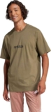 adidas Essentials Linear Single Jersey Tee S, M, L and XL Olive Strata/Black