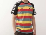 adidas Football Jamaica Bob Marley OG T-shirt in Red Yellow & Green, size XS-S w/code