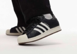 adidas Originals Superstar II trainers in black croc print, Size 6-7.5 with code