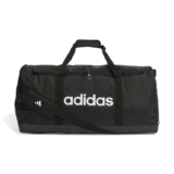 adidas Unisex Essentials Linear Duffel Bag Duffel Bag, Black/Black/White, L