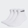 adidas Unisex Kids Linear Ankle Cushioned Socks 3 Pairs, Black/White, 6-7 Years
