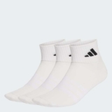 adidas Unisex Thin&light Sportswear Ankle Socks 3 Pair Pack Socks Sizes 6.5-12.5 – White