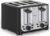 bella 4 Slice Toaster with Auto Shut Off, Extra Wide Slots & Removable Crumb Tray, Cancel, Defrost & Reheat Function, Toast Bread, Bagel & Waffle, BPA Free, Stainless Steel & Black