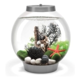 biOrb CLASSIC 15 Aquarium, Silver, LED, 360 View, 5-Step Filtration