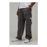boohooMAN Elasticated Waist Relaxed Fit Buckle Cargo Trouser