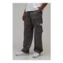 boohooMAN Elasticated Waist Relaxed Fit Buckle Cargo Trouser