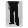 boohooMAN Wide Leg Half & Half Waist Linen Blend Co-Ord Trouser