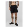 boohooMAN mid Length Seersucker Check Swim Short