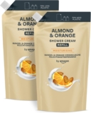 by Amazon Almond & Orange Shower Gel Refill, 2 x 1000ml