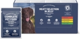 by Amazon Complete Wet Food for Adult Dogs, Meat Selection In Jelly, 4.8 kg (48 pouches of 100g)