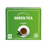 by Amazon Green Tea Bags, Rainforest Alliance Certified, 50 count – S&S £1.31
