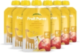 by Amazon Organic Apple, Banana & Oat Fruit Puree Pouch – 6 x 90g – Previously Mama Bear – Prime Exclusive