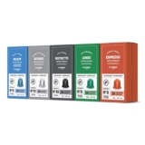 by Amazon Variety Pack, Aluminium Coffee Pods Compatible with Nespresso, Medium Roast, 100 Count (5 Packs of 20) (£13.23 S&S)