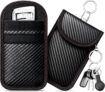 caslord Faraday Pouch for Car Keys, Pack of 2 Anti-Theft RFID Key Fob Protection Bag with 4 Pack Key Rings for Car Security, M, Red