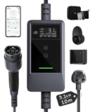 dé EV Charger 3 Pin Plug, 3.12kW, 6-13A, IP66, App control 10m/12.5m/15m from £101.95 Amazon