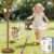 deAO 2-in-1 Bubble Machine Outdoor Lamp, Brown Donut Style with Mega Bubbles & Gentle Light, Portable Lantern with Carry Handle, Sensory Toy for Kids 3, Ideal for Garden Camping Party Evening Play