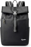 eYotto Roll Top Backpack Waterproof with 3 Reflective Strips, Expandable 15L-20L Laptop Backpack for Men & Women, Fits 15.6 Inch Laptop, Lightweight Durable Bag for School, Business, Travel(Upgraded)