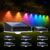 echosari Solar Fence Lights Outdoor, 8 Pack Solar Wall Lights Outdoor Waterproof IP65, 8 Colors RGB Solar Powered Garden Fence Lights for Patio Backyard Decking Porch Gate Garage Decorations