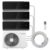 electriQ iQool Multi-Split 3 x 9000 BTU Smart Wall Mounted Split Air Conditioner with Heat Pump – Pipe Kits Included -Black (White £1499.98)