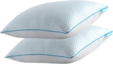 ergonomist Standard Pillows 2 Pack Hotel Quality Hybrid Neck Pillow For Bed Stomach Back Side Sleepers Filled With Shredded Memory Foam Hypoallergenic Soft Breathable Bamboo Fabric