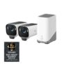 eufy Security eufyCam S3 Pro 2-Cam Kit Solar Security Camera Kit ( F1.0 lens / 8.3MP 4K / 13000mAh / Homebase / HomeKit / Alexa ) w/voucher