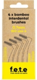 f.e.t.e Yellow ISO Size 4-0.70mm Bamboo Interdental Brush Biodegradable & Compostable Handle Recyclable Soft Bristles Sustainable Vegan