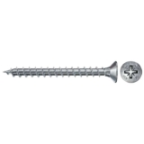 fischer 670086 FPF Power-Fast II 3.5 x 16mm Chipboard Wood Screws, Countersunk Head with Phillips, Fully Threaded, Galvanised 200 Pack