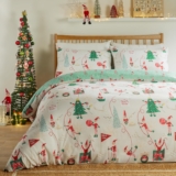 furn. Duvet Day Elfie Duvet Cover Set (Cream/Mint – Double)