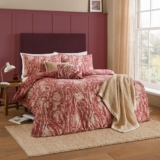 furn. Wylder Albus Heritage Duvet Cover Set, Redwood Reversible Woodland Owl Slub Cotton Rich Bedding