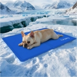 furrybaby Dog Cooling Mat, Self-Cooling Dog Pad Cool Gel Bed Large Mats, No Need to Refrigerate or Freeze, Apply Indoors Outdoors Car(Blue 40x50cm)