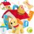 hahaland Plush Puppy Sensory Toys for Baby 6-12 Months, Interactive Pretend Play Toys with Mirror & Rattle, Montessori-Inspired Soft Toy Dog for Toddlers 1 Year Old, Gifts for Baby Boys Girls