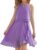 heekpek Girls Dresses Sleeveless Summer Dress Kids Party Dresses Elegant Ruffled Split Hem Princess Dress for Prom School
