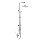 iBathUK Elevex Modern 2 Way Shower Riser Rail Kit, Stainless Steel