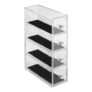 iDesign 38180 Clarity Jewellery Vanity Storage Tower, 4 Drawers, Clear