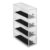 iDesign 38180 Clarity Jewellery Vanity Storage Tower, 4 Drawers, Clear