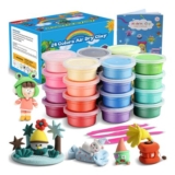 iFergoo Air-Dry Clay, 24 Colors for Kids Modeling Clay