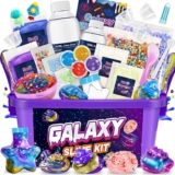 iKidiki Slime Making Kit, Toys for 6 7 8 9 10 11 12 Year Old Girls Boys Gifts Birthday Galaxy Slime Kits for Girls 6-12 Year Old Girl Boy Gifts Fluffy Slime Kids Birthday Presents Craft Kits for Kids