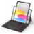 iPad 10th/11th Gen Bluetooth Keyboard Case with Backlit UK Layout & Trackpad, Horizontal/Vertical Use – Black