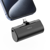 iWALK Mini Portable Charger 4500mAh,USB-C 20W Power Bank with Fast Charging,Compatible with iPhone 17 Pro Max/16 Pro/16/15,Samsung Galaxy S24 S23 Series,LG,HONOR,Xiaomi,iPad,AirPods and More,Black